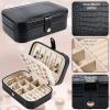 imageDajasan Christmas Gifts 2023 Portable Travel Jewelry Case Travel Jewelry Box Christmas Gifts Birthday Gifts for Women Girls Mom Grandma Black