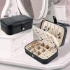 imageDajasan Christmas Gifts 2023 Portable Travel Jewelry Case Travel Jewelry Box Christmas Gifts Birthday Gifts for Women Girls Mom Grandma Black