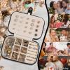imageDajasan Christmas Gifts 2023 Portable Travel Jewelry Case Travel Jewelry Box Christmas Gifts Birthday Gifts for Women Girls Mom Grandma Black