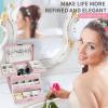imageDajasan Jewelry Boxes for Women Girls Jewelry Storage Organizer 4 Layers Large Jewelry Organizer Box with 2 Drawers for Friends Wife or Mother Gift PinkLight Pink  Silver