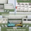 imageDajasan Jewelry Boxes for Women Girls Jewelry Storage Organizer 4 Layers Large Jewelry Organizer Box with 2 Drawers for Friends Wife or Mother Gift PinkAvocado Green  Silver