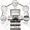 imageDajasan Jewelry Boxes for Women Girls Jewelry Storage Organizer 4 Layers Large Jewelry Organizer Box with 2 Drawers for Friends Wife or Mother Gift PinkBlack  Silver