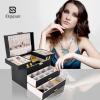 imageDajasan Jewelry Boxes for Women Girls Jewelry Storage Organizer 4 Layers Large Jewelry Organizer Box with 2 Drawers for Friends Wife or Mother Gift PinkBlack  Gold