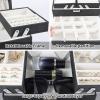 imageDajasan Jewelry Boxes for Women Girls Jewelry Storage Organizer 4 Layers Large Jewelry Organizer Box with 2 Drawers for Friends Wife or Mother Gift PinkBlack  Silver