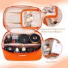 imageDajasan Makeup Bag Portable Travel Cosmetic Bag Large Makeup Organizer Bag PU Leather Makeup Organizer Case Travel Toiletry Bag for Women Girls 1181 x 67 x 709 InchOrange