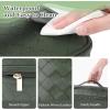 imageDajasan Makeup Bag Portable Travel Cosmetic Bag Large Makeup Organizer Bag PU Leather Makeup Organizer Case Travel Toiletry Bag for Women Girls 1181 x 67 x 709 InchGreen