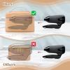 imageDajasan Makeup Bag Portable Travel Cosmetic Bag Large Makeup Organizer Bag PU Leather Makeup Organizer Case Travel Toiletry Bag for Women Girls 1181 x 67 x 709 InchKhaki