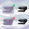 imageDajasan Makeup Bag Portable Travel Cosmetic Bag Large Makeup Organizer Bag PU Leather Makeup Organizer Case Travel Toiletry Bag for Women Girls 1181 x 67 x 709 InchLight Purple