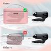 imageDajasan Makeup Bag Portable Travel Cosmetic Bag Large Makeup Organizer Bag PU Leather Makeup Organizer Case Travel Toiletry Bag for Women Girls 1181 x 67 x 709 InchPink