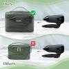 imageDajasan Makeup Bag Portable Travel Cosmetic Bag Large Makeup Organizer Bag PU Leather Makeup Organizer Case Travel Toiletry Bag for Women Girls 1181 x 67 x 709 InchGreen