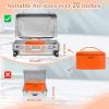 imageDajasan Makeup Bag Portable Travel Cosmetic Bag Large Makeup Organizer Bag PU Leather Makeup Organizer Case Travel Toiletry Bag for Women Girls 1181 x 67 x 709 InchOrange