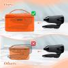 imageDajasan Makeup Bag Portable Travel Cosmetic Bag Large Makeup Organizer Bag PU Leather Makeup Organizer Case Travel Toiletry Bag for Women Girls 1181 x 67 x 709 InchOrange
