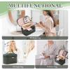 imageDajasan Makeup Bag Portable Travel Cosmetic Bag Large Makeup Organizer Bag PU Leather Makeup Organizer Case Travel Toiletry Bag for Women Girls 1181 x 67 x 709 InchGreen