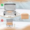 imageDajasan Makeup Bag Portable Travel Cosmetic Bag Large Makeup Organizer Bag PU Leather Makeup Organizer Case Travel Toiletry Bag for Women Girls 1181 x 67 x 709 InchKhaki