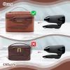 imageDajasan Makeup Bag Portable Travel Cosmetic Bag Large Makeup Organizer Bag PU Leather Makeup Organizer Case Travel Toiletry Bag for Women Girls 1181 x 67 x 709 InchBrown