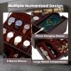 imageDajasan Watch Box Watch Case for Men 8 Slot Watch Display Case with Glass Lid Large Watch Holder Organizer Sunglass Storage Organizer for Watch Ring Jewelry Gift Idea PU Leather BlackBrown  Brown