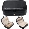 imageDajasan Christmas Gifts 2023 Portable Travel Jewelry Case Travel Jewelry Box Christmas Gifts Birthday Gifts for Women Girls Mom Grandma Black