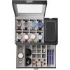 imageDajasan Watch Box Watch Case for Men 8 Slot Watch Display Case with Glass Lid Large Watch Holder Organizer Sunglass Storage Organizer for Watch Ring Jewelry Gift Idea PU Leather BlackBlack  Grey