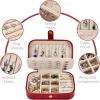imageDajasan Christmas Gifts 2023 Travel Jewelry Case Travel Jewelry Box Christmas Gifts for Women Girls Daughter Mom Grandma Red
