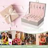 imageDajasan Jewelry Box for Girls Women Jewelry Organizer Box with Two Colors Jewelry Gift Box for Christmas Mothers Day Valentines Day Birthday Green