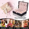 imageDajasan Jewelry Boxes for Women Girls Jewelry Organizer Box 2Layer Large Leather Jewelry Storage Case for Earring Ring Necklace Bracelets Black