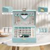 imageDajasan Jewelry Boxes for Women Girls Jewelry Organizer Box 2Layer Large Velvet Jewelry Organizer for Rings Necklaces Bracelets Watch EarringPinklight green