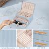 imageDajasan Jewelry Boxes for Women Jewelry Box Organizer with 2 Drawers 3Tier Large Jewelry Holder Organizer Box for Necklace Ring Earring Bracelet Gift Idea Modern Style WhiteSmoky Blue