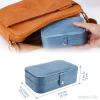 imageDajasan Mini Jewelry Travel Case Portable Travel Jewelry Box Christmas Gifts for Women Mom Friends Female Sister Blue