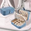 imageDajasan Mini Jewelry Travel Case Portable Travel Jewelry Box Christmas Gifts for Women Mom Friends Female Sister Blue