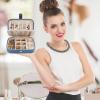 imageDajasan Mini Jewelry Travel Case Portable Travel Jewelry Box Christmas Gifts for Women Mom Friends Female Sister Blue