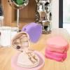 imageDajasan Small Jewelry Box Travel Jewelry Case Portable Heartshaped Leather Jewelry Box for Earrings Bracelets Rings Necklace BeigeBeige
