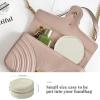 imageDajasan Velvet Jewelry Organizer Mini Travel Jewelry Case Small Portable Travel Organizer Box with Mirror for Women Girls GreyBeige 1