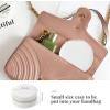 imageDajasan Velvet Jewelry Organizer Mini Travel Jewelry Case Small Portable Travel Organizer Box with Mirror for Women Girls GreyBeige 2