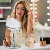 imageDajasan Velvet Jewelry Organizer Mini Travel Jewelry Case Small Portable Travel Organizer Box with Mirror for Women Girls GreyBeige 2
