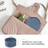 imageDajasan Velvet Jewelry Organizer Mini Travel Jewelry Case Small Portable Travel Organizer Box with Mirror for Women Girls GreyBlue 1