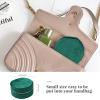imageDajasan Velvet Jewelry Organizer Mini Travel Jewelry Case Small Portable Travel Organizer Box with Mirror for Women Girls GreyEmerald Green 1