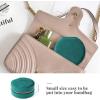 imageDajasan Velvet Jewelry Organizer Mini Travel Jewelry Case Small Portable Travel Organizer Box with Mirror for Women Girls GreyEmerald Green 2