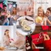 imageDajasan Velvet Jewelry Organizer Mini Travel Jewelry Case Small Portable Travel Organizer Box with Mirror for Women Girls GreyGrey 1