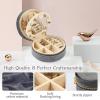 imageDajasan Velvet Jewelry Organizer Mini Travel Jewelry Case Small Portable Travel Organizer Box with Mirror for Women Girls GreyGrey 1
