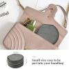 imageDajasan Velvet Jewelry Organizer Mini Travel Jewelry Case Small Portable Travel Organizer Box with Mirror for Women Girls GreyGrey 1