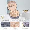 imageDajasan Velvet Jewelry Organizer Mini Travel Jewelry Case Small Portable Travel Organizer Box with Mirror for Women Girls GreyGrey 2