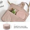 imageDajasan Velvet Jewelry Organizer Mini Travel Jewelry Case Small Portable Travel Organizer Box with Mirror for Women Girls GreyPink 1