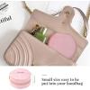 imageDajasan Velvet Jewelry Organizer Mini Travel Jewelry Case Small Portable Travel Organizer Box with Mirror for Women Girls GreyPink 2