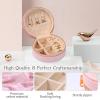 imageDajasan Velvet Jewelry Organizer Mini Travel Jewelry Case Small Portable Travel Organizer Box with Mirror for Women Girls GreyPink 2