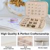 imageDajasan Velvet Travel Jewelry Box Mini Travel Jewelry Case Small Portable Travel Jewelry Organizer for Women Girls GreenBeige
