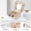 imageDajasan Velvet Travel Jewelry Box Mini Travel Jewelry Case Small Portable Travel Jewelry Organizer for Women Girls GreenBeige 3