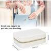 imageDajasan Velvet Travel Jewelry Box Mini Travel Jewelry Case Small Portable Travel Jewelry Organizer for Women Girls GreenBeige