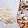 imageDajasan Velvet Travel Jewelry Box Mini Travel Jewelry Case Small Portable Travel Jewelry Organizer for Women Girls GreenBeige