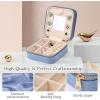 imageDajasan Velvet Travel Jewelry Box Mini Travel Jewelry Case Small Portable Travel Jewelry Organizer for Women Girls GreenBlue 3
