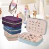 imageDajasan Velvet Travel Jewelry Box Mini Travel Jewelry Case Small Portable Travel Jewelry Organizer for Women Girls GreenCyan Blue